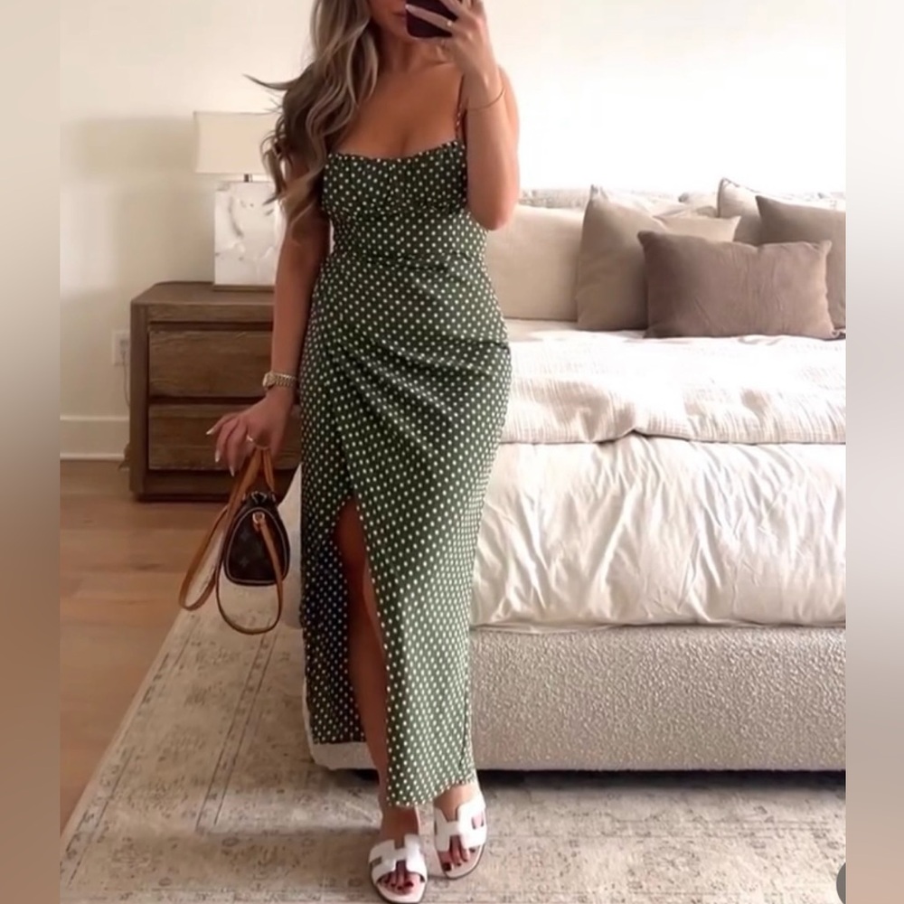 Polka Dot Green Zara Dress